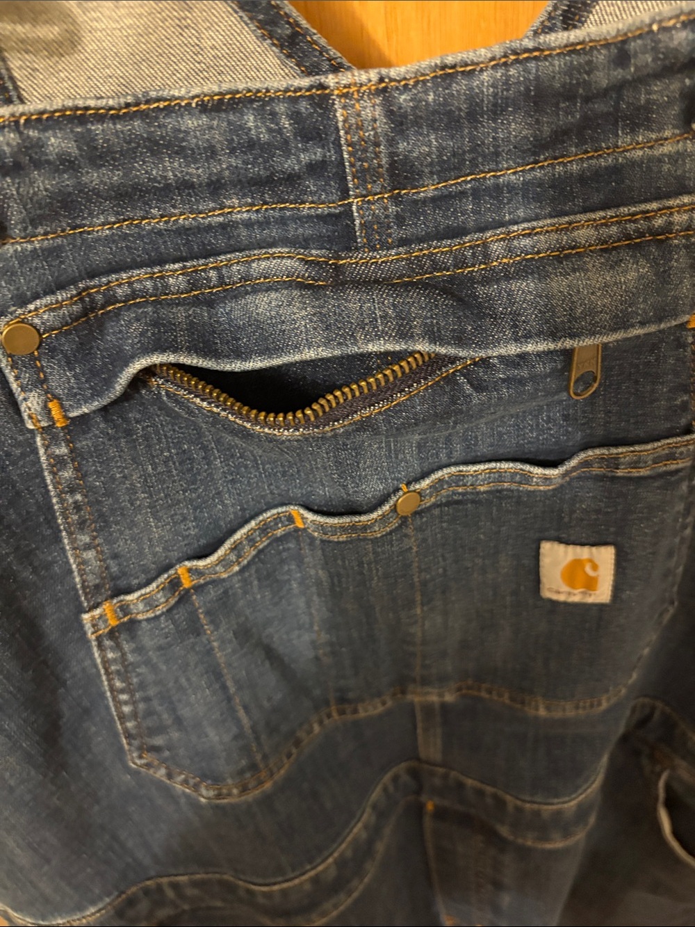 Carhartt 
Women's Rugged Flex® Relaxed Fit Denim Bib Overall - Picture 5 of 8